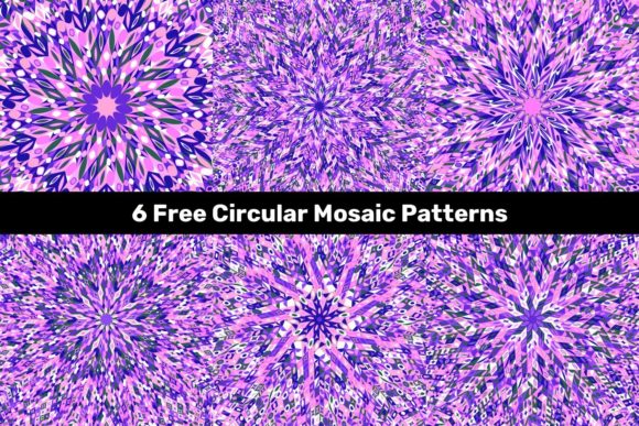 6 Free Circular Mosaic Patterns for Diverse Design Needs