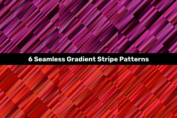 6 Seamless Gradient Stripe Patterns: A Practical Design Asset