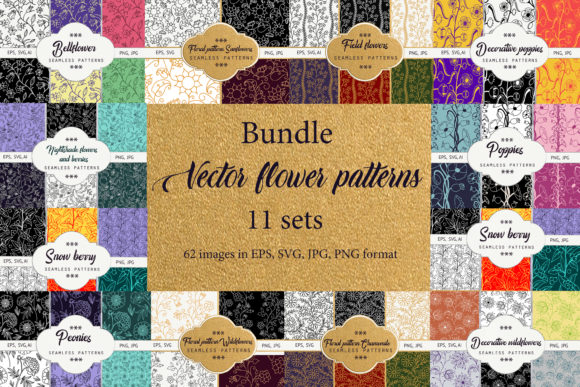 A Bundle of Floral Seamless Patterns: Your Creative Toolkit