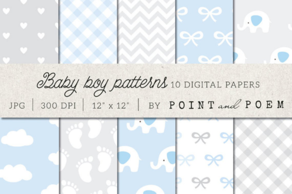 Baby Boy Patterns Blue Digital Paper: A Creative Foundation