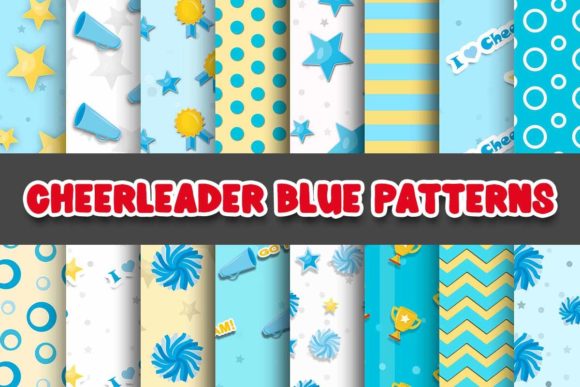 Cheerleader Blue Digital Patterns Papers: A Complete Guide to Creative Design Resources