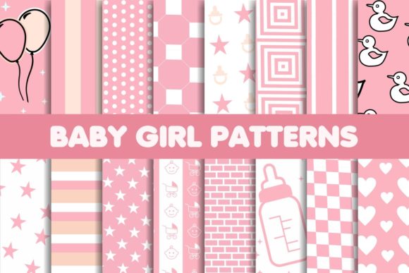 Cute Baby Girl Digital Paper Patterns: A Versatile Resource for Creative Projects