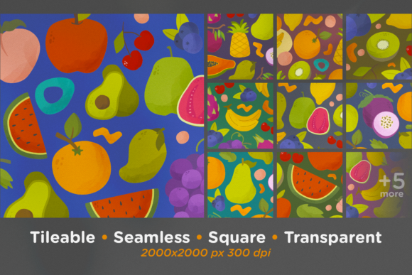 Cute Fresh Fruits Seamless Patterns: Brightening Your Creative Projects