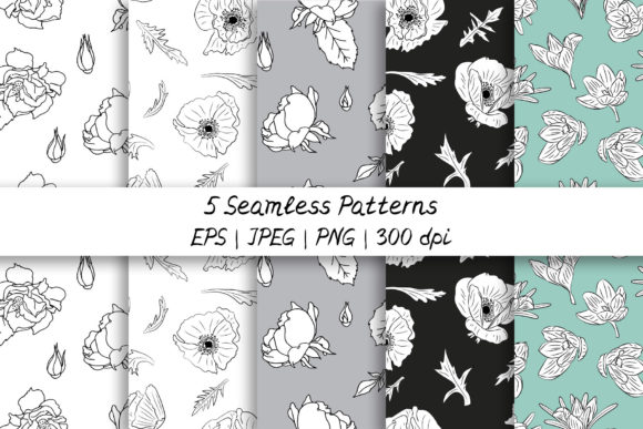 Evaluating Poppy Crocus Rose Floral Repeat Patterns for Your Design Projects