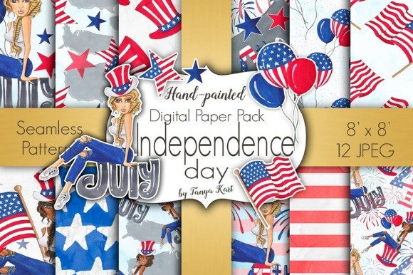Independence Day Patterns: Bold Patriotic Display Type