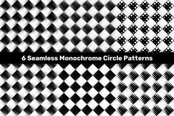 Mastering Visual Design with 6 Seamless Monochrome Circle Patterns