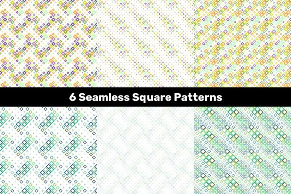 Seamless Square Patterns: 6 Versatile Designs
