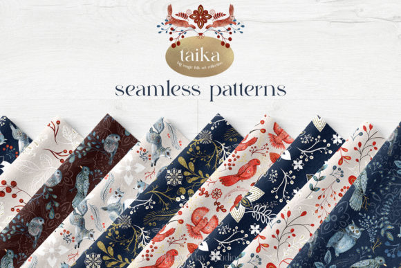 Taika Folk Seamless Patterns: A Creative Resource for Modern Projects