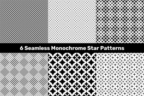 The Art and Utility of Seamless Monochrome Star Patterns