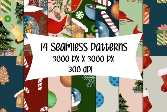 The Ultimate Guide to the 14 Seamless Christmas Patterns Bundle