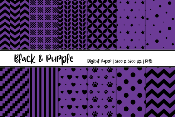 The Versatile Power of Black Purple Patterns Digital Paper for Your Creative Projects
